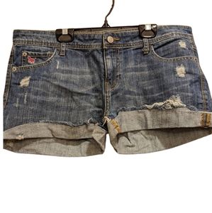 Vintage Y2K Polo. Pink Pony Distressed. Jean shorts